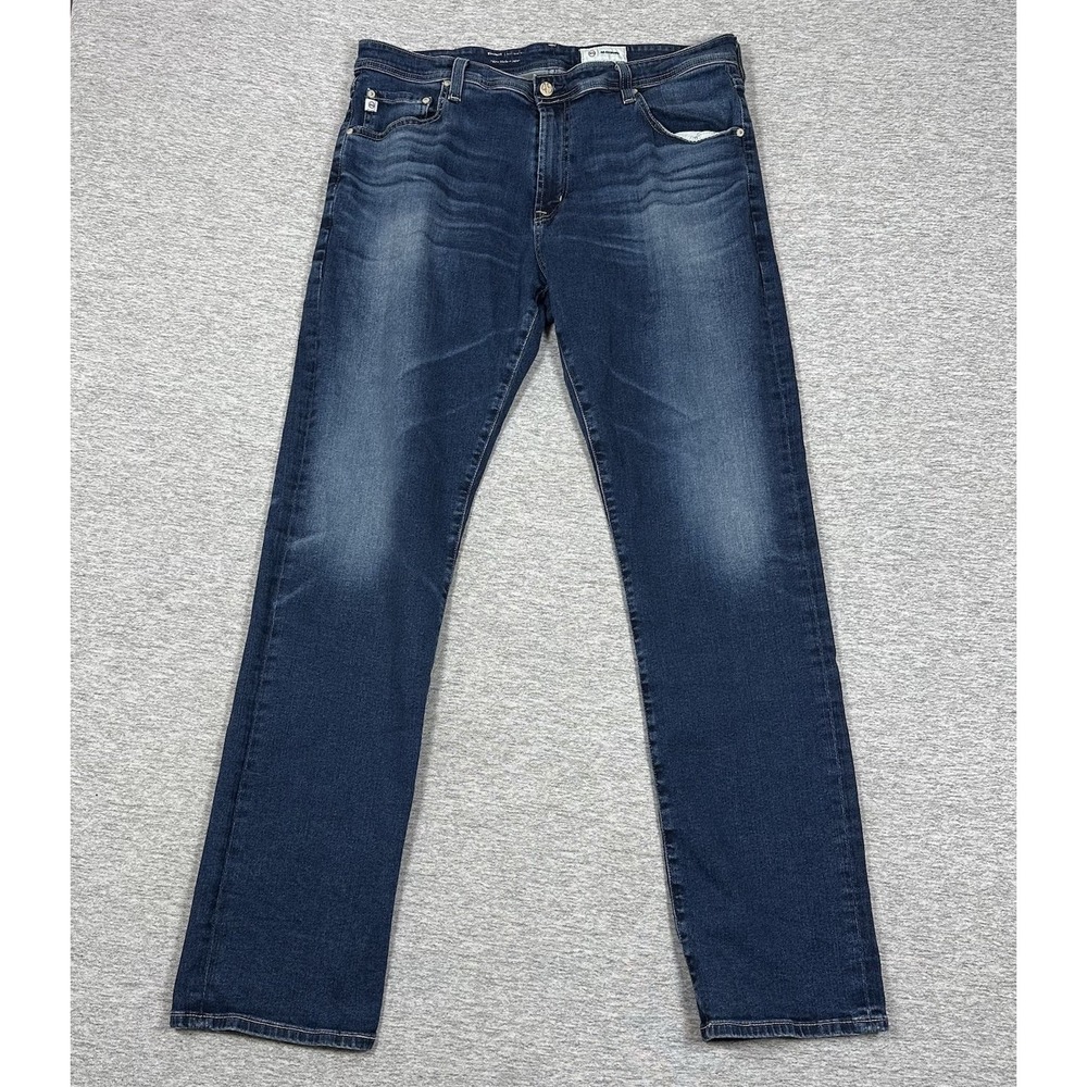 AG Adriano Goldschmied Jeans Mens 38x33 Blue Denim Everett Slim Straight Japan